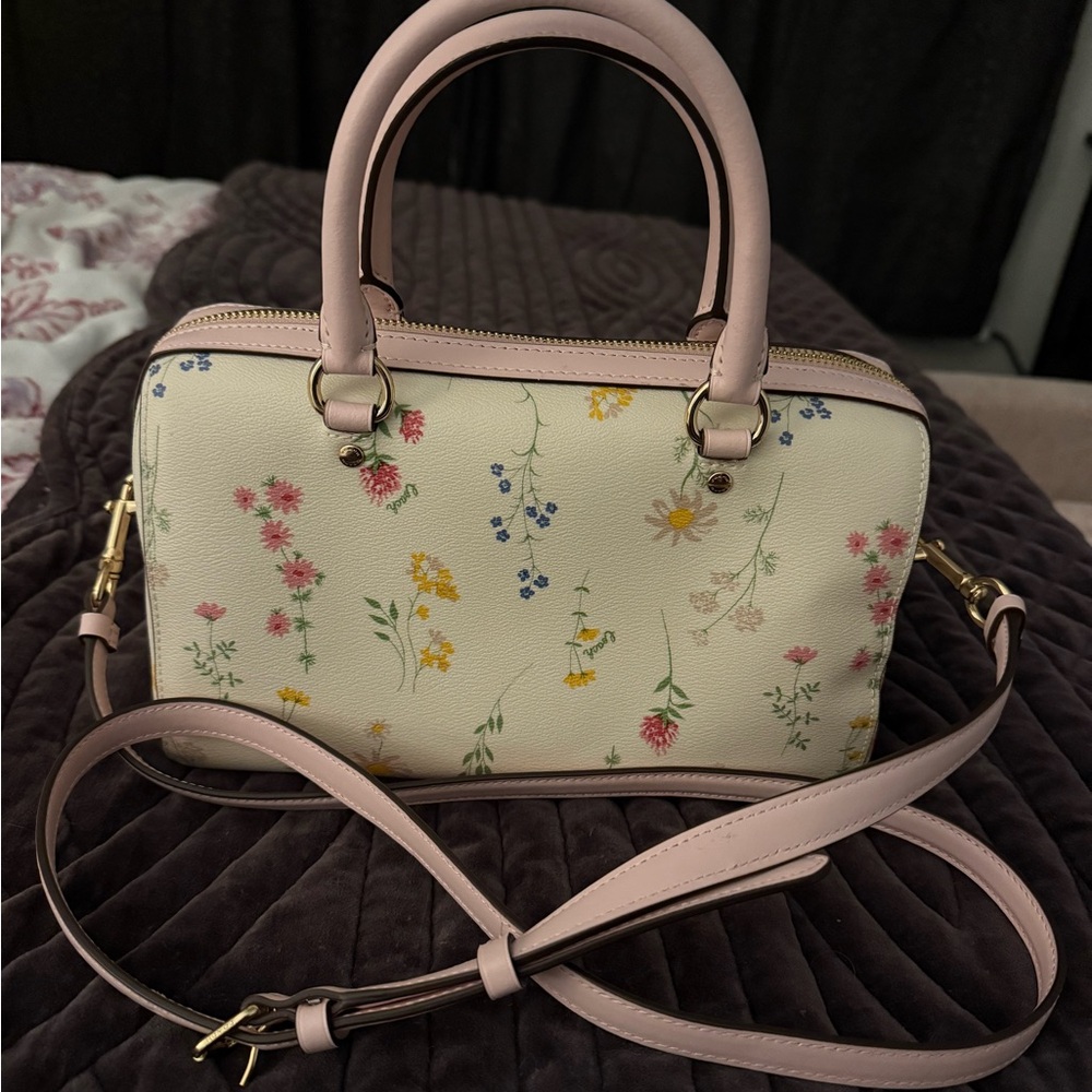 Coach Cream and Pink Floral Satchel Set - Picture 3 of 7